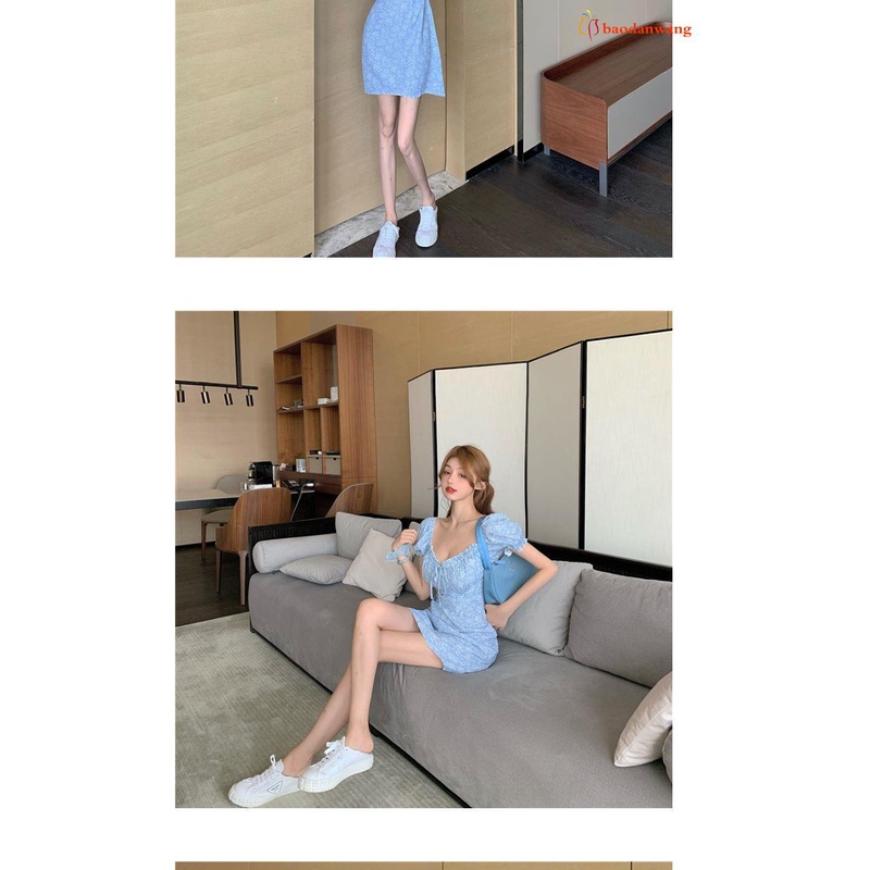 Đầm Hoa Cổ Vuông Chất Liệu Mềm Mại Thoải Mái Thời Trang Mùa Hè Cho Nữ | BigBuy360 - bigbuy360.vn