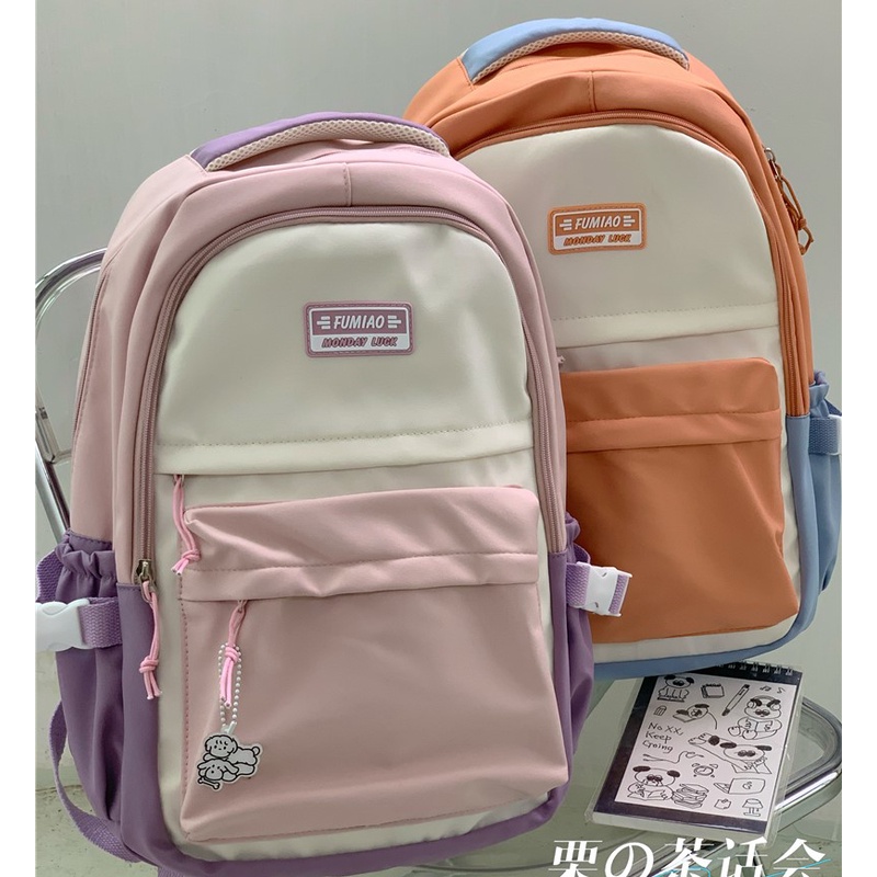 Balo nữ đi học phối màu đẹp dễ thương ulzzang hàn quốc giá rẻ B428