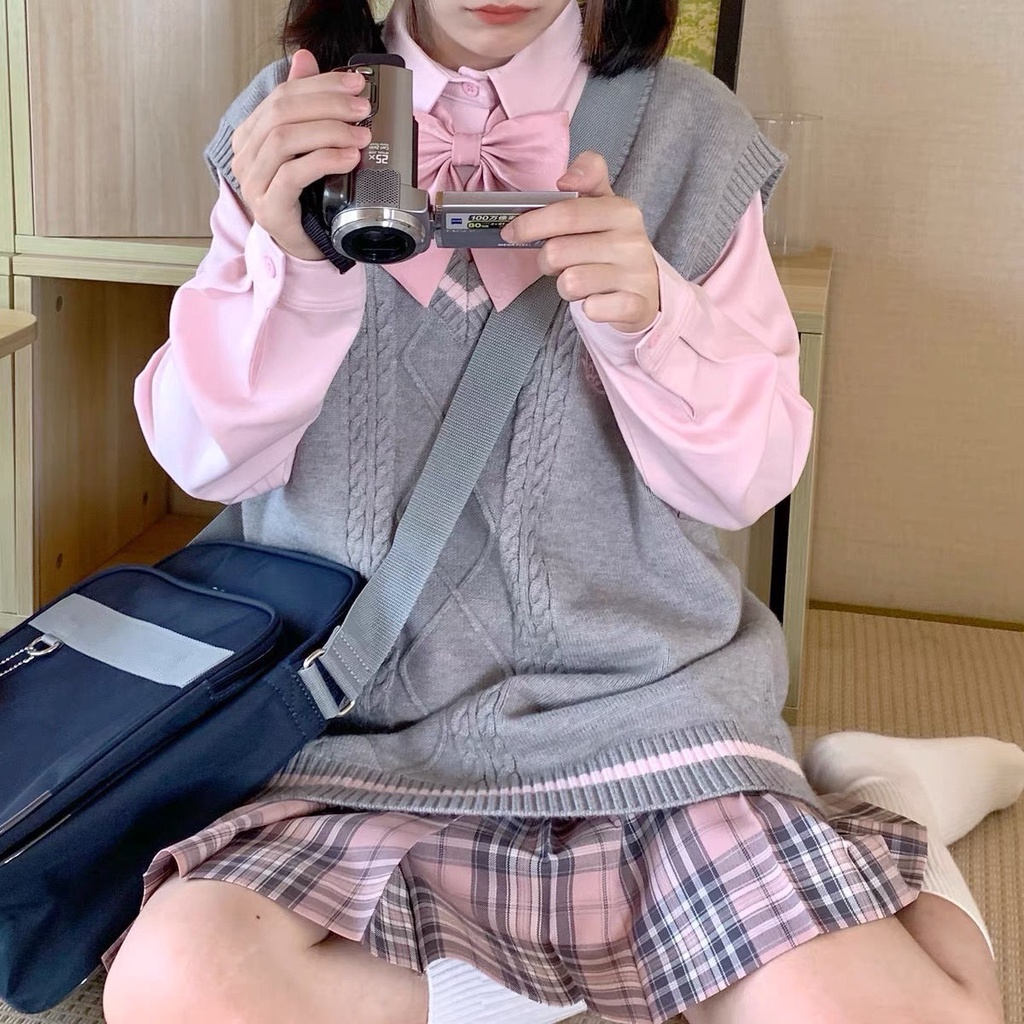 Áo Dệt Kim Không Tay Dáng Rộng Thời Trang Mùa Xuân Nhật Bản Dành Cho Nữ