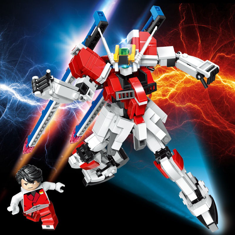 ✆┇tương thích LEGO Gundam Sazabi Mô hình Robot Lắp ráp Tòa nhà Phát triển Trí tuệ Đồ chơi khối 7 hạt Trẻ em 5