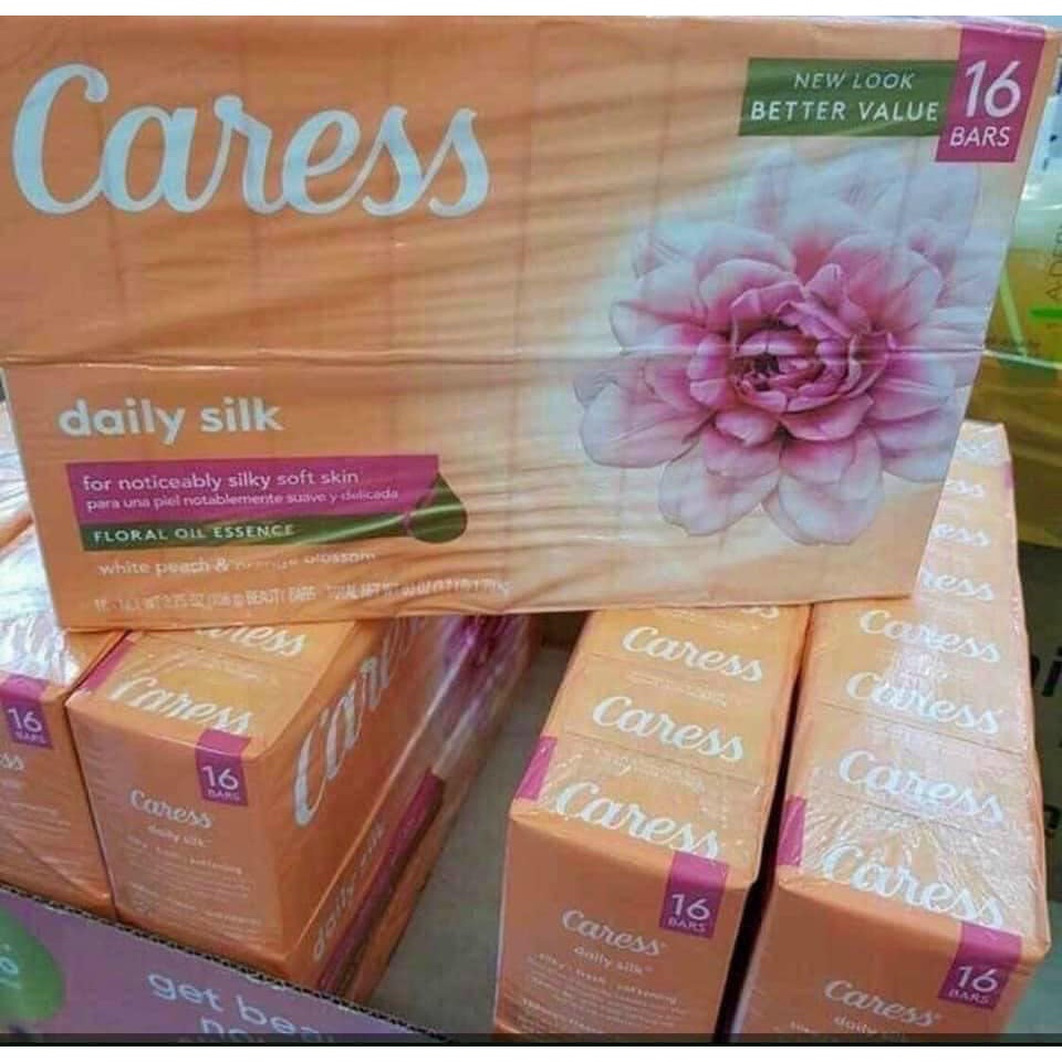 Xà bông cục Caress Daily Silk 106g hương nước hoa thơm ngất