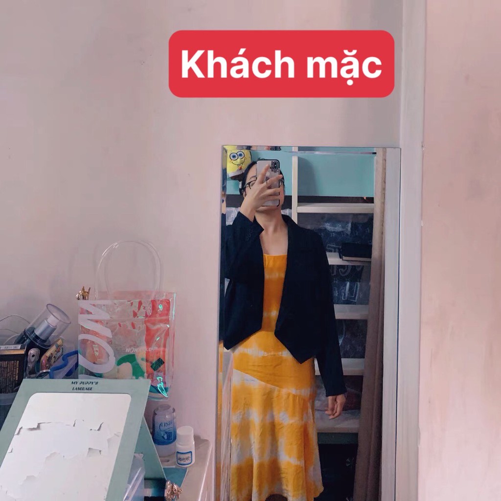 Áo vest nữ blazer croptop mỏng khoác ngoài | BigBuy360 - bigbuy360.vn