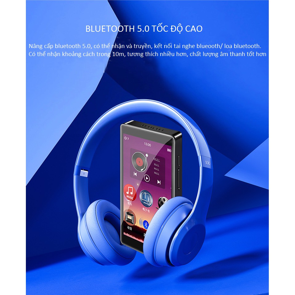 Máy Nghe Nhạc Lossless MP3 MP4 Bluetooth Màn Hình Cảm Ứng 4 inch Ruizu H1 Bộ Nhớ Trong 8GB (Hỗ Trợ Tiếng Việt)