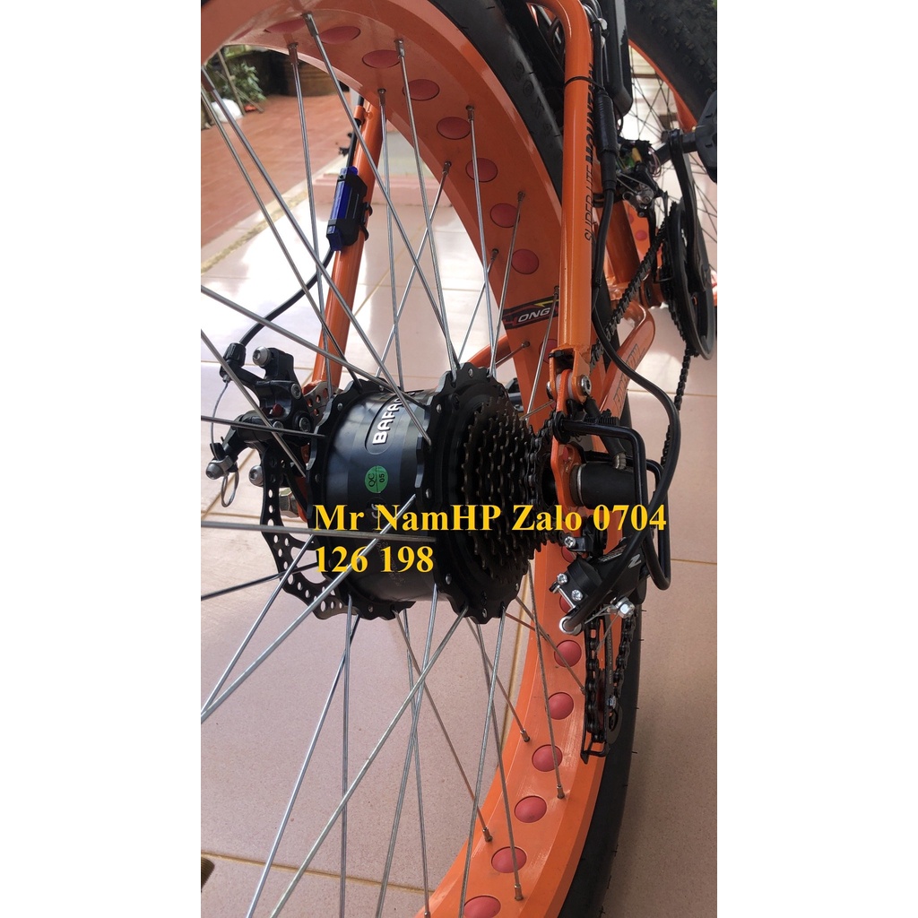 Động cơ xe điện BAFANG 5 triệu nay bán 2,5 tr . Chế xe đạp bánh béo thành xe điện, 36v350w, 48v500w NAMHP