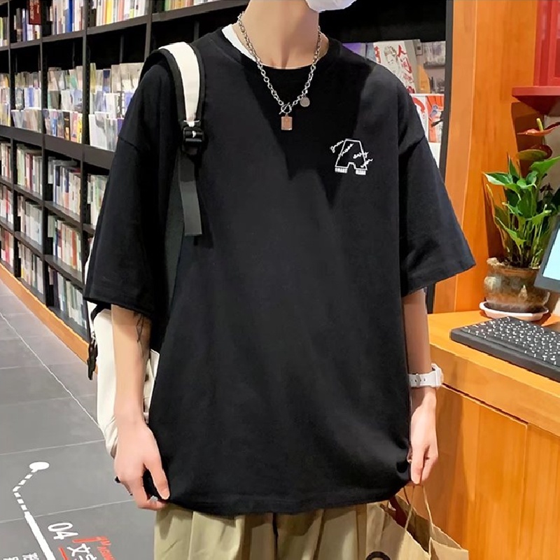 Áo Thun Tay Ngắn Dáng Rộng In Chữ Cỡ Lớn Thoải Mái Thời Trang Mùa Hè Cho Nam Và Nữ M-5XL