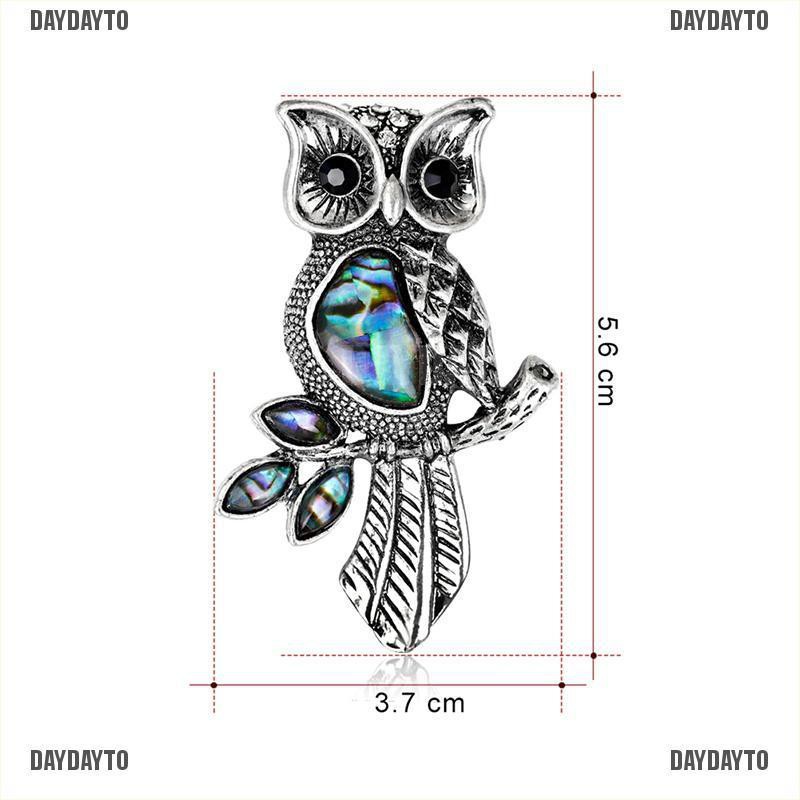 Ghim Cài Áo Hình Vỏ Sò / Cú Mèo Phong Cách Vintage