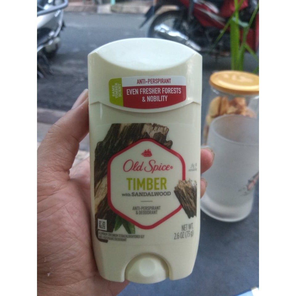 [Mã FMCGMALL -8% đơn 250K] Sáp khử Mùi Old Spice Timber with Sandalwood Anti-Perspirant &amp; Deodorant - 73g