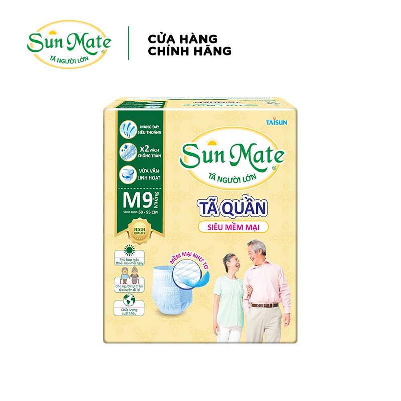 [Mã BMBAU50 giảm 7% đơn 99K] Combo 3 Tã Quần Người Lớn Siêu Mềm Mại SunMate M09