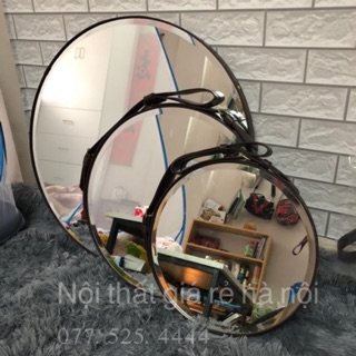 Gương tròn da bò decor d40 d50