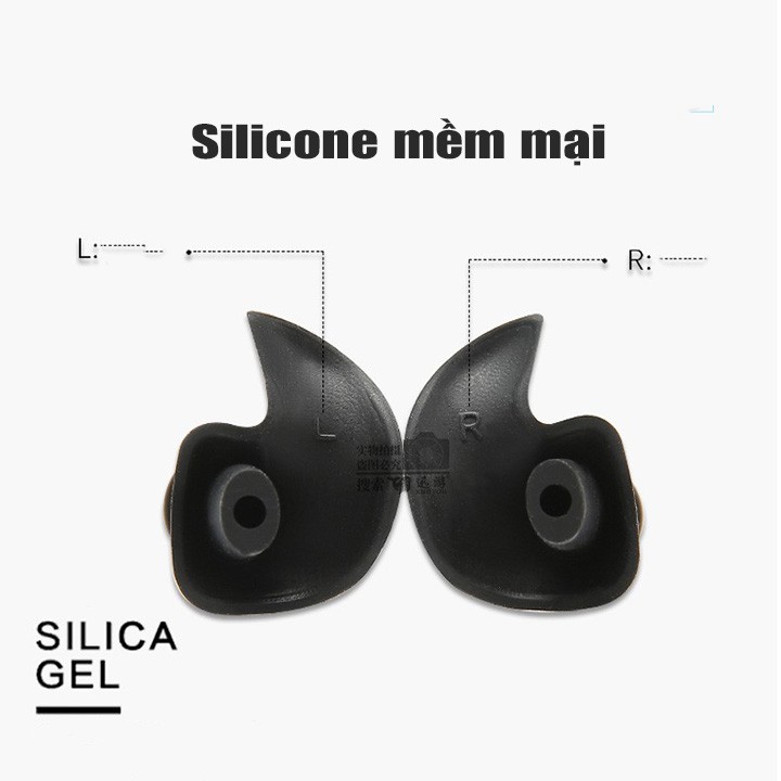 Combo 2 bộ nút nhét tai chống nước bơi lội