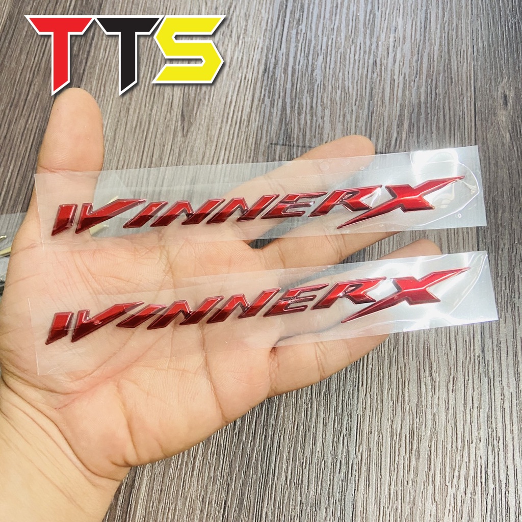 Bộ tem WINNER X đầy đủ màu sắc sử dụng dán ốp lườn 2 bên dàn áo, tem nhựa cứng zin xi bóng