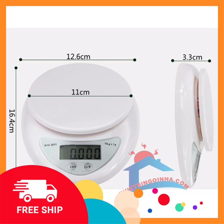 [XẢ KHO+FREE SHIP] CÂN NHÀ BẾP ĐIỆN TỬ MINI 5KG