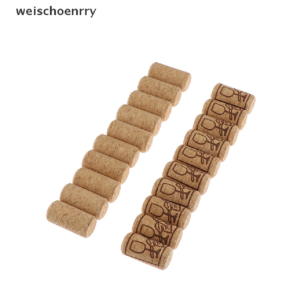 Set 10 nút bần đậy chai rượu bằng gỗ