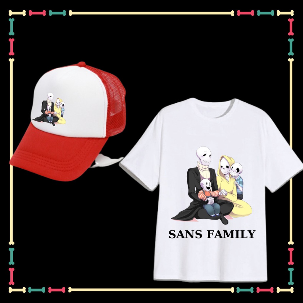 COMBO ÁO + NÓN IN HÌNH SANS FAMILY- BIỆT ĐỘI GANGSTER CHO BÉ TRAI, BÉ GÁI