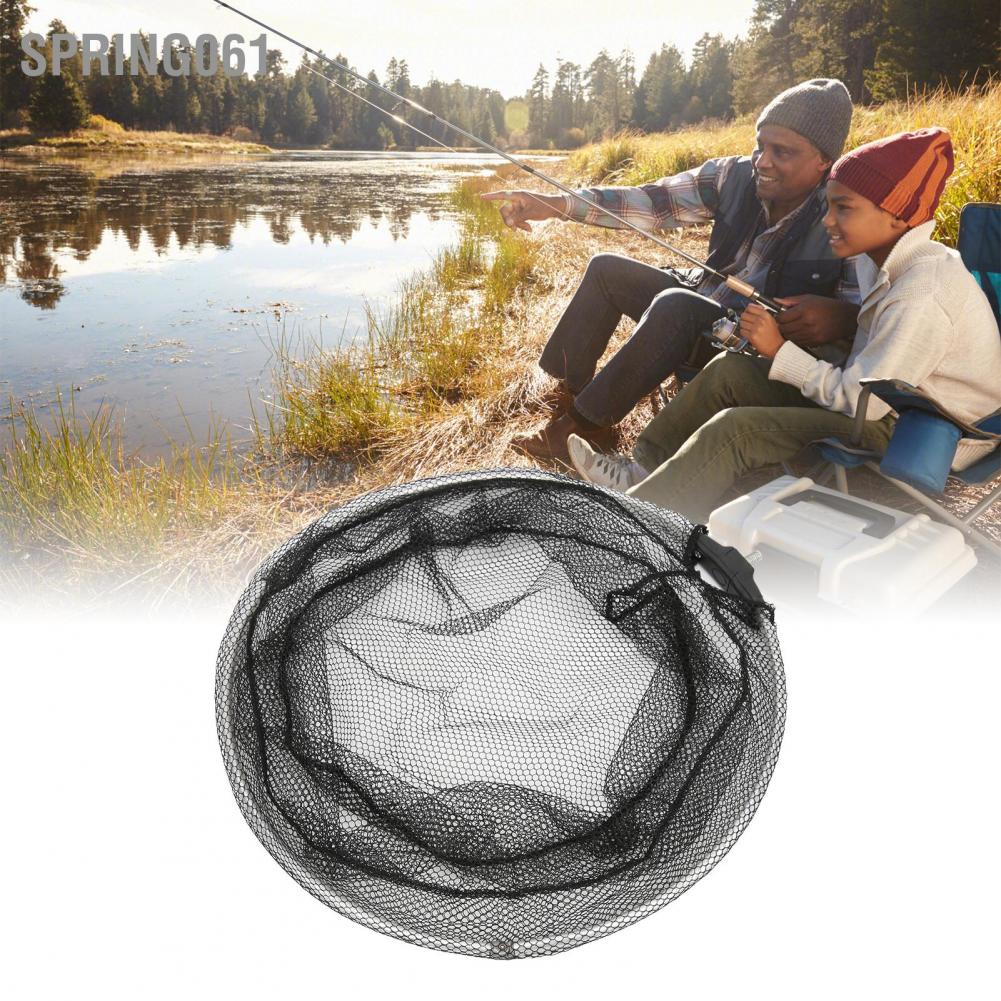 Spring061 Fishing Net Stainless Steel Foldable Lightweight Soft Catching Accessories for Birds Fish