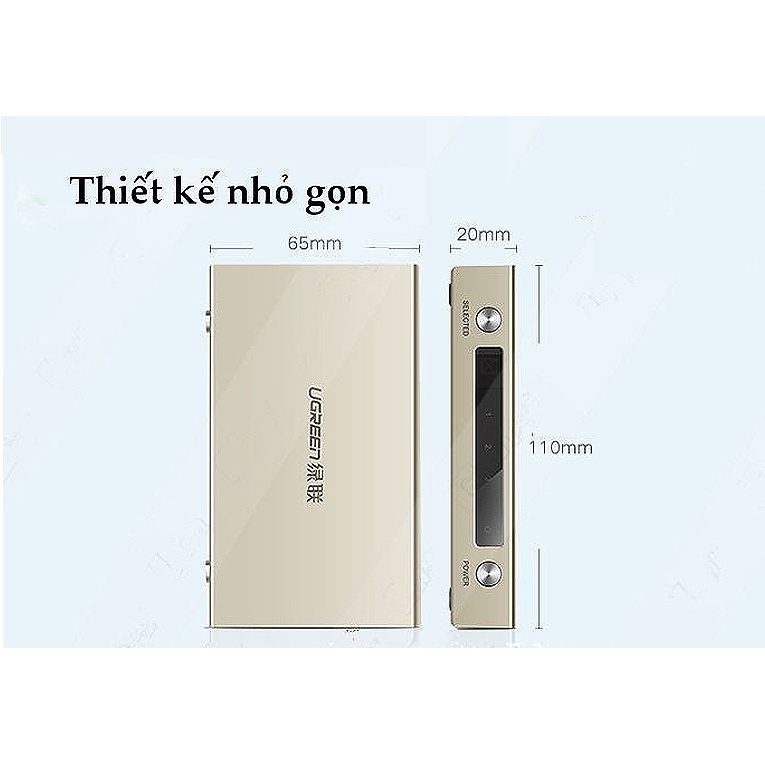 Bộ gộp HDMI 3 vào 1 ra Ugreen 40278 (hỗ trợ 3D 4K)