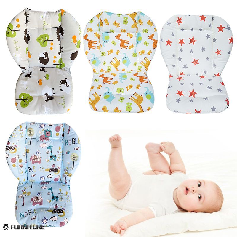 Đệm Ngồi Lót Xe Đẩy Bằng Cotton Nhiều Họa Tiết Đáng Yêu Cho Bé