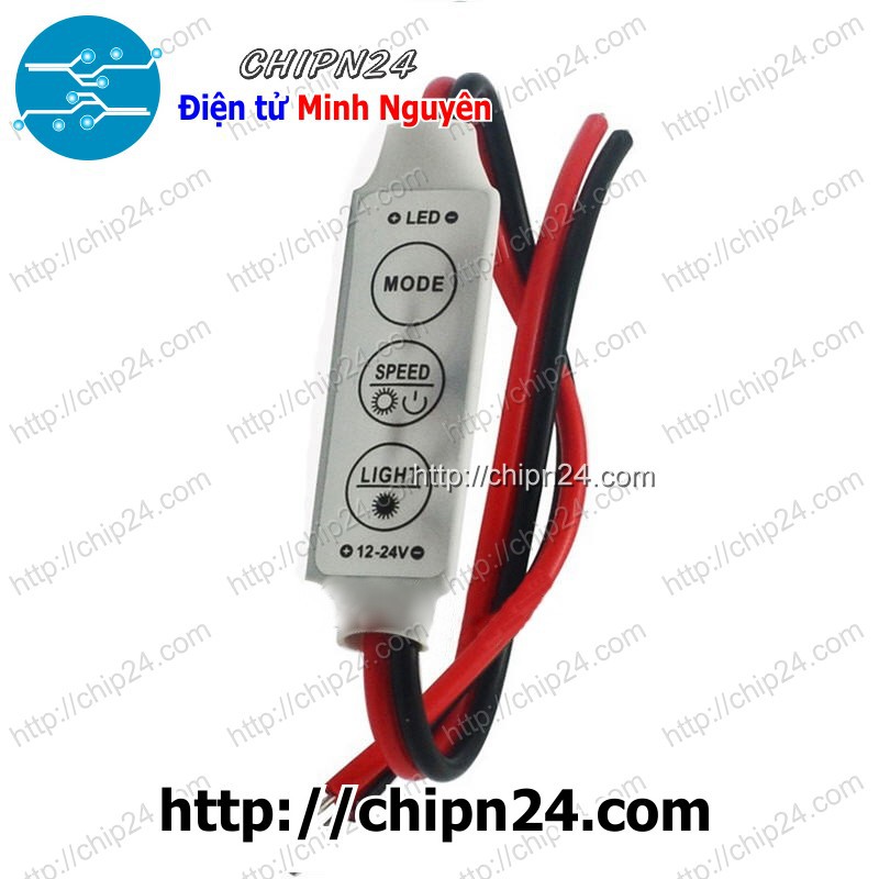 [1 pcs] (A8) Bo Chớp Mini 8 Chế Độ Chớp Dùng Đèn Led 5V12V24V