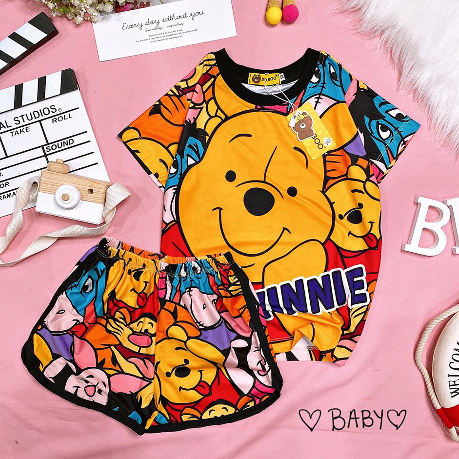 P2 Đồ Bộ Pijama Thun Baby SIZE 20-30KG Tay Ngắn Quần Đùi Họa Tiết Hoạt Hình Dễ Thương | BigBuy360 - bigbuy360.vn