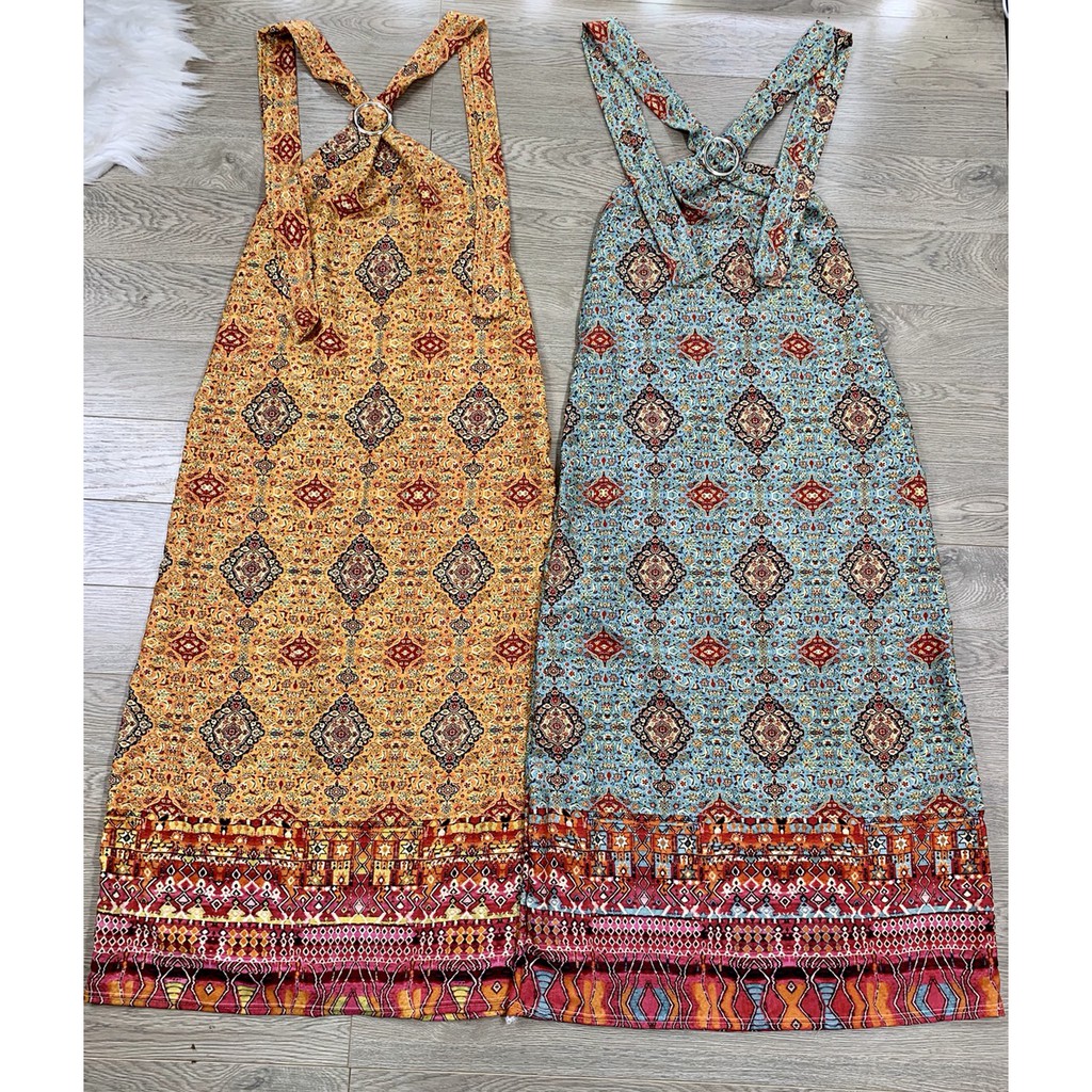 Đầm nữ Maxi, váy yếm dáng suông