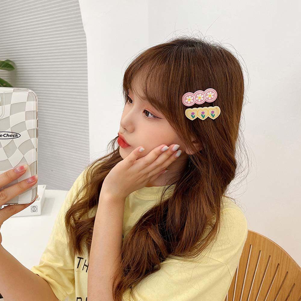 Kẹp Tóc Hình Hoa Tulip Trái Cây / Hoa Tulip Bằng Acrylic Dễ Thương Kiểu Hàn Quốc WMES15H