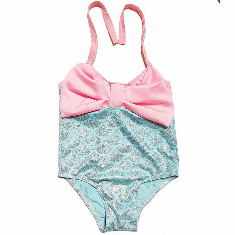 1-6Yrs Kids Baby Swimsuits Girls Mermaid Swimming Swimwear Sequin Bling Baju Renang