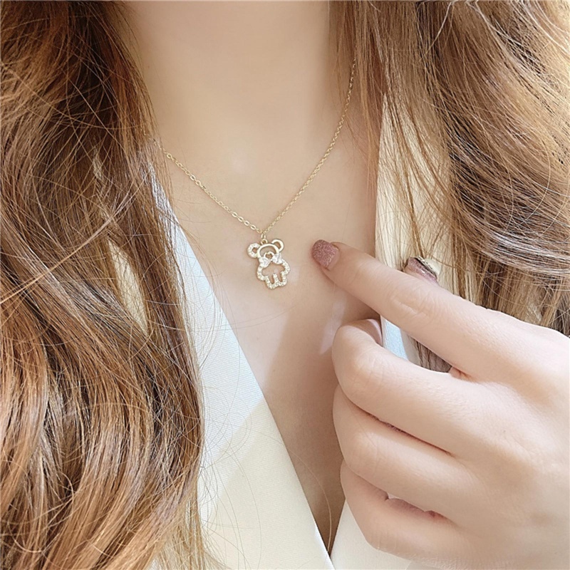 Dây Chuyền Mặt Hình Gấu Dễ Thương Dành Cho Nữ