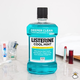Nước súc miệng hương bạc hà listerine cool mint 1,5l