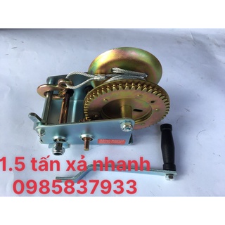 Tời quay tay 1.5 tấn có xả nhanh dùng nâng hạ các thiết bị dễ dàng hiệu quả