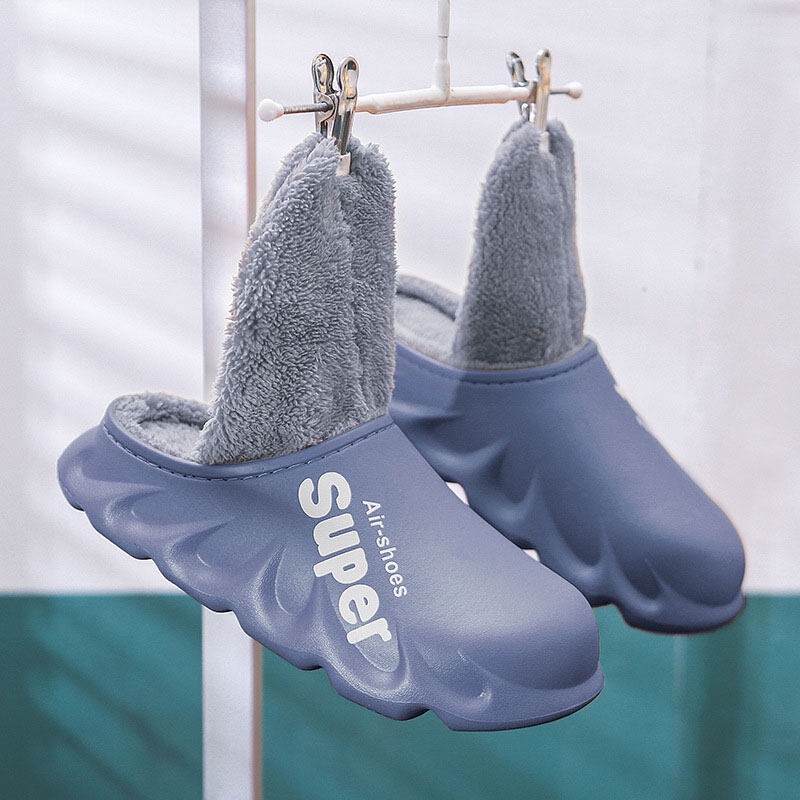 Dép cotton Dày Dặn Chống Trượt Chống Thấm Nước Thời Trang Thu Đông Cho Nam Và Nữ