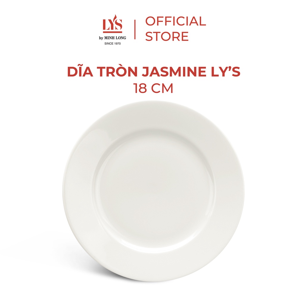 Dĩa Tròn Sứ Minh Long - Jasmine Ly's - Trắng Ngà