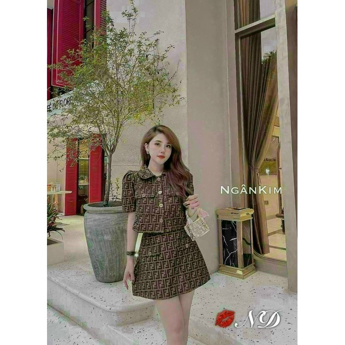 (FreeShip 2022) Sét váy nữ 2 món,áo from croptop mix chân váy from A,phong cách trẻ trung cá tính,lên from chanh sả