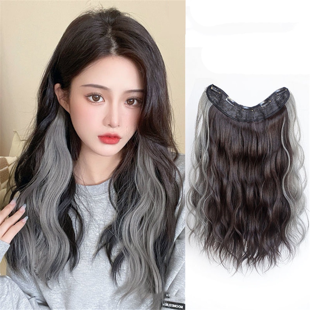 Bộ Tóc Giả Xoăn Dài Có Kẹp Thời Trang Hàn Quốc Dành Cho Nữ