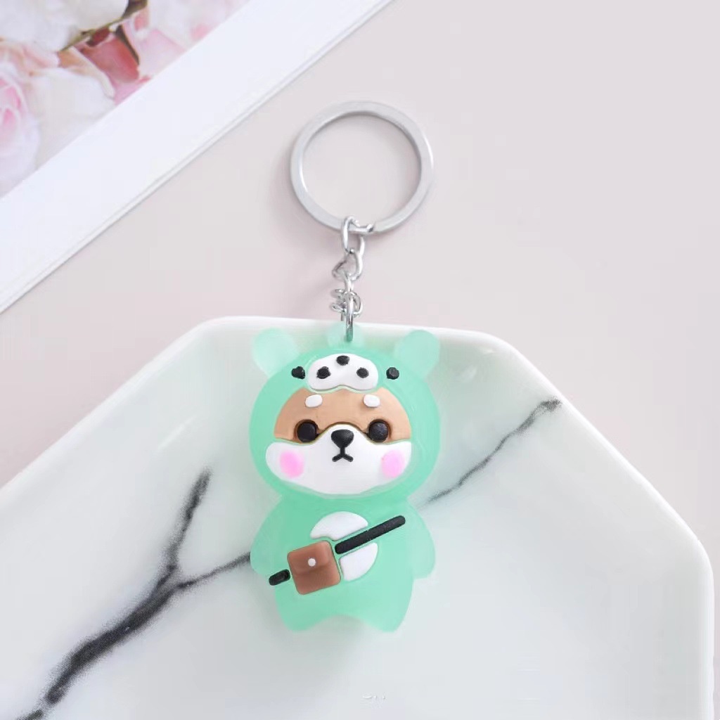 Móc khóa thỏ đeo túi đáng yêu