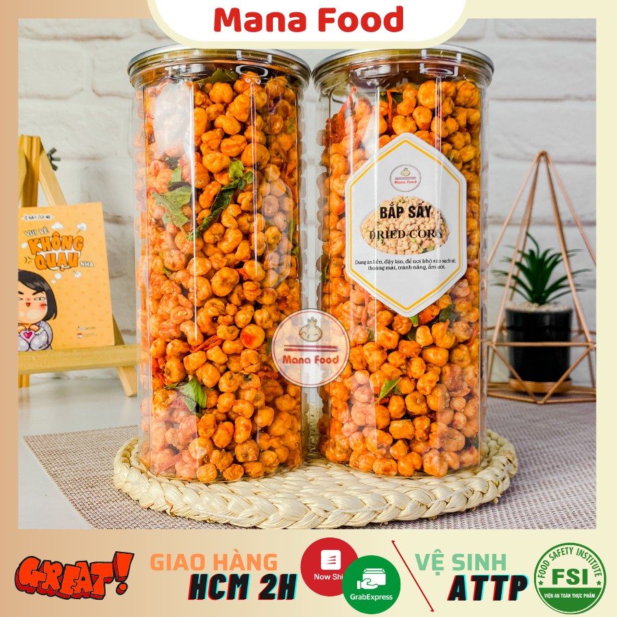 400G Bắp Bò Lá Chanh Mana Food | Bắp rim khô bò, ngô rim khô bò - cay giòn thích mê