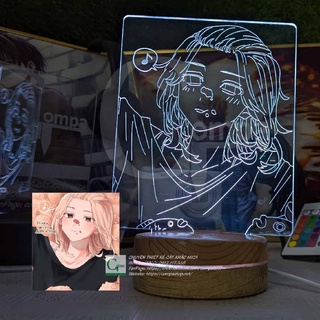 [ẢNH SHOP TỰ CHỤP] Đèn Ngủ Tokyo Revengers Manjiro Sano Mikey Type 19 ATKR0119 16 MÀU TÙY CHỈNH COMPASHOP