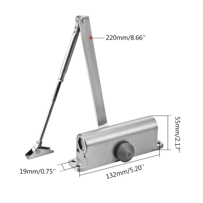 Chốt Khóa Cửa Thủy Lực Tự Động Dạng Tròn Có Thể Điều Chỉnh Cho Tay Trái Phải