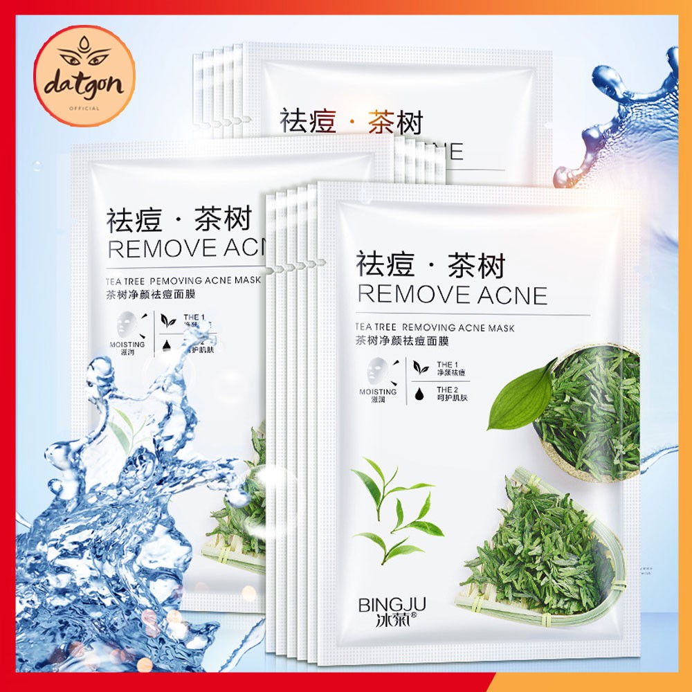 Mặt nạ dưỡng ẩm bingju. Mask tràm trà dưỡng trắng da, ngừa thâm nội địa cao cấp 28ml 2021 | Thế Giới Skin Care