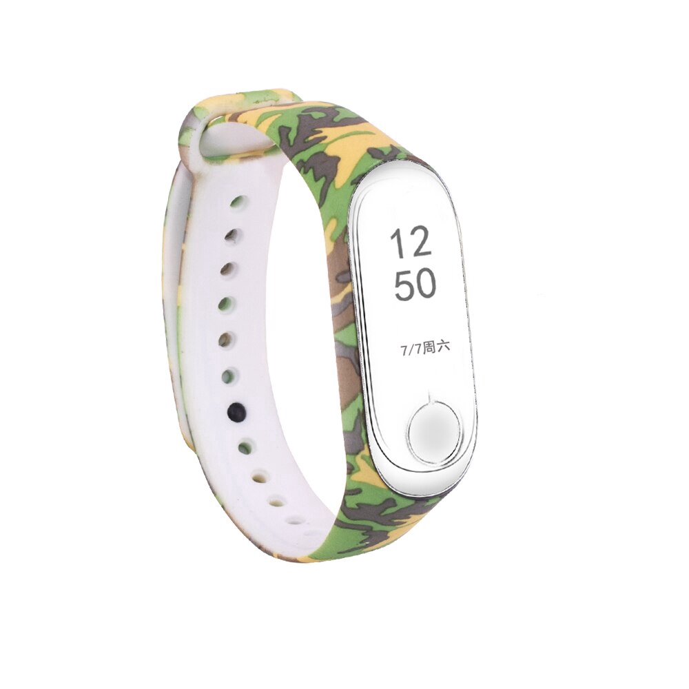 Dây đeo cổ tay bằng silicone đầy màu sắc phụ kiện cho Xiaomi Mi Band 3 / xiaomi Miband 4