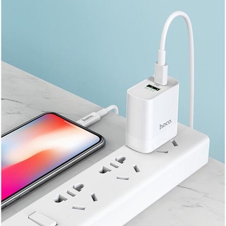COMBO Bộ củ, cáp sạc nhanh PD20W Hoco C80 1 USB + Type-C