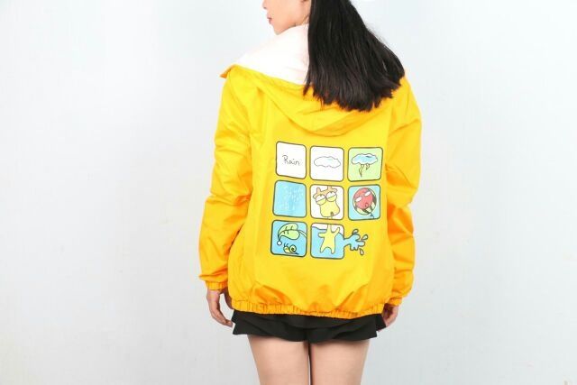 Áo khoác dù họa tiết in lưng, kèm ảnh thật | BigBuy360 - bigbuy360.vn