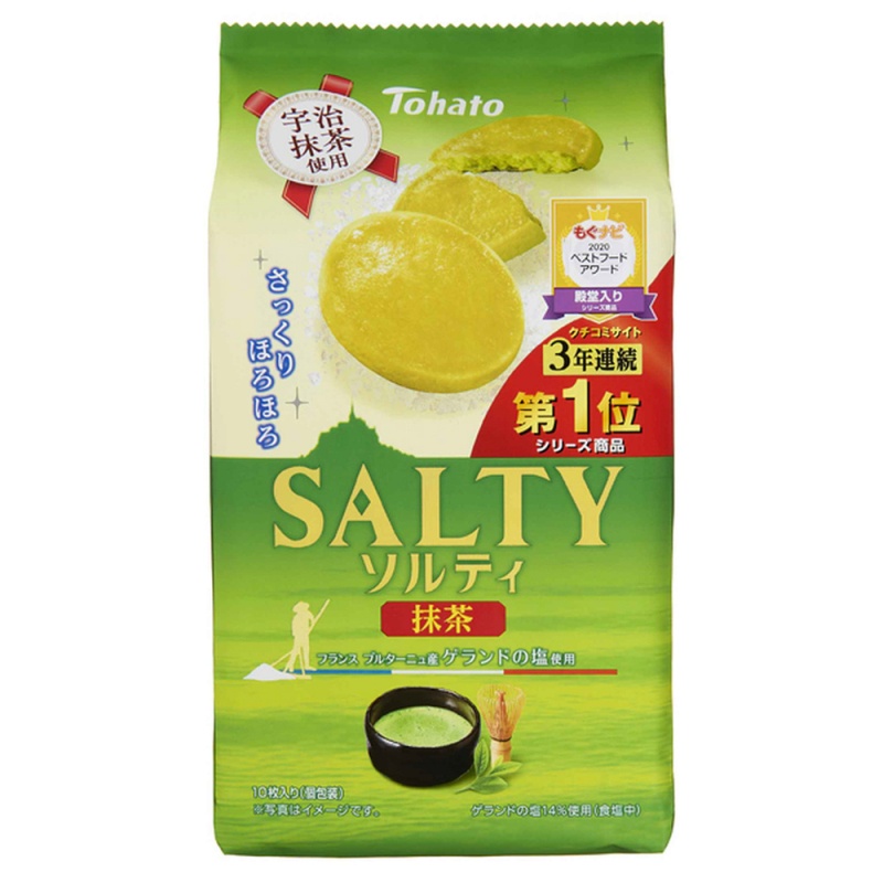 Bánh quy mặn Tohato Salty vị trà xanh 10 cái