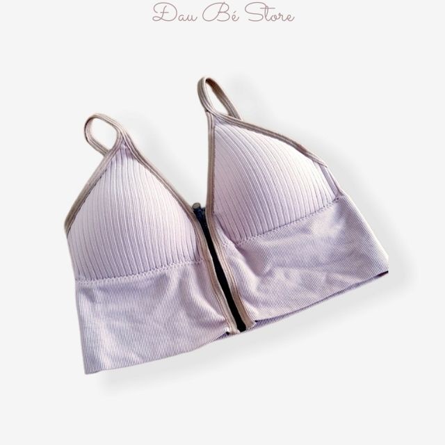 [Ảnh Thật] Áo Bra Nâng Ngực Tập Gym Yoga Cho Nữ - Top Chữ V Dạng Kéo Khóa Kèm Mút Mỏng - Daube - Bra02
