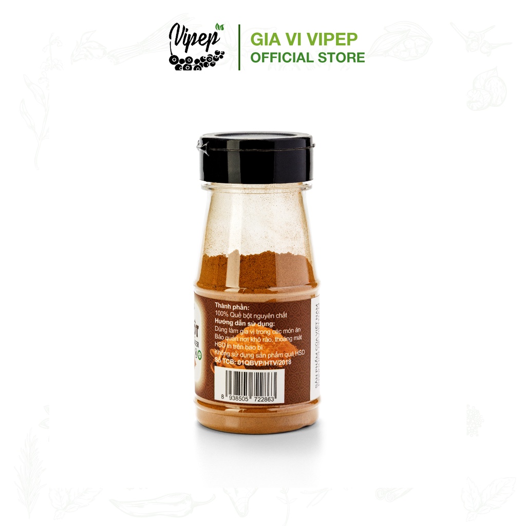 Bột quế nguyên chất Vipep 35g tăng hương vị cho món cà ri, bò kho, pha trà uống tốt cho sức khoẻ