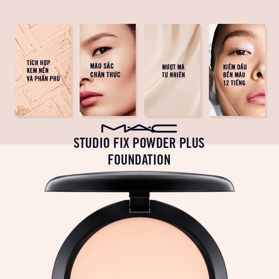 [Chính hãng] Phấn phủ dạng nén trang điểm MAC Studio Fix Powder Plus Foundation 15g