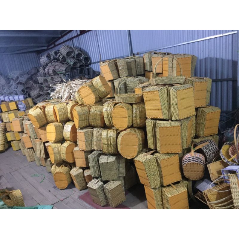 Giỏ vân gỗ đựng hoa quả, giỏ quà lễ tết