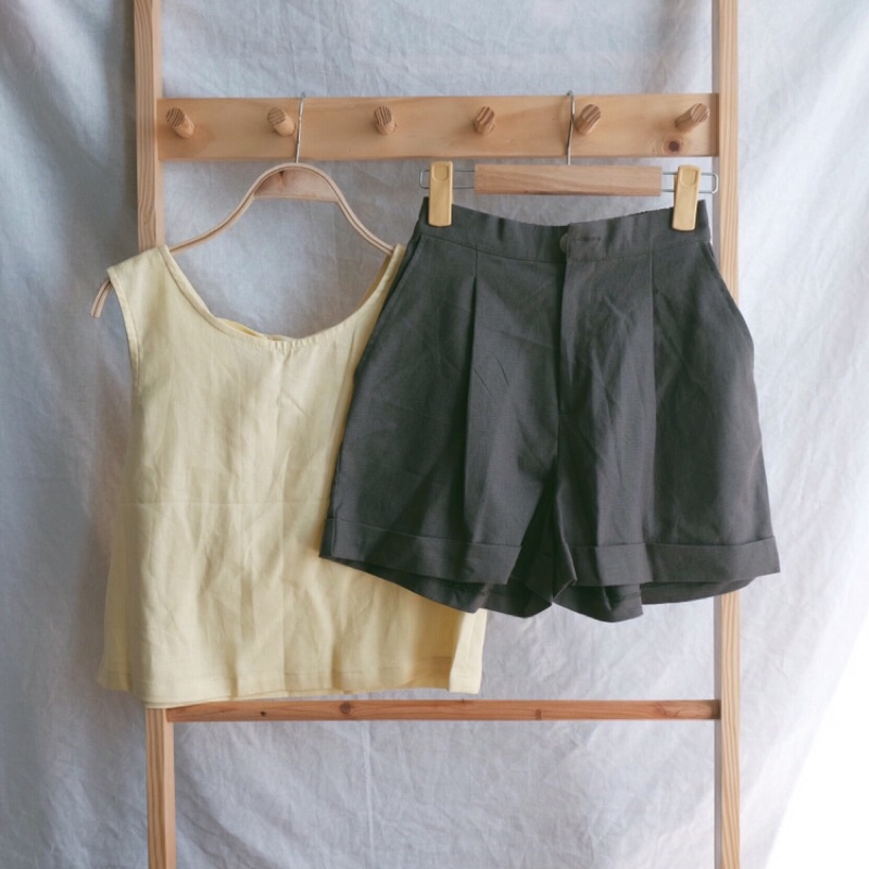 Quần short linen gập gấu by Góc của Lam