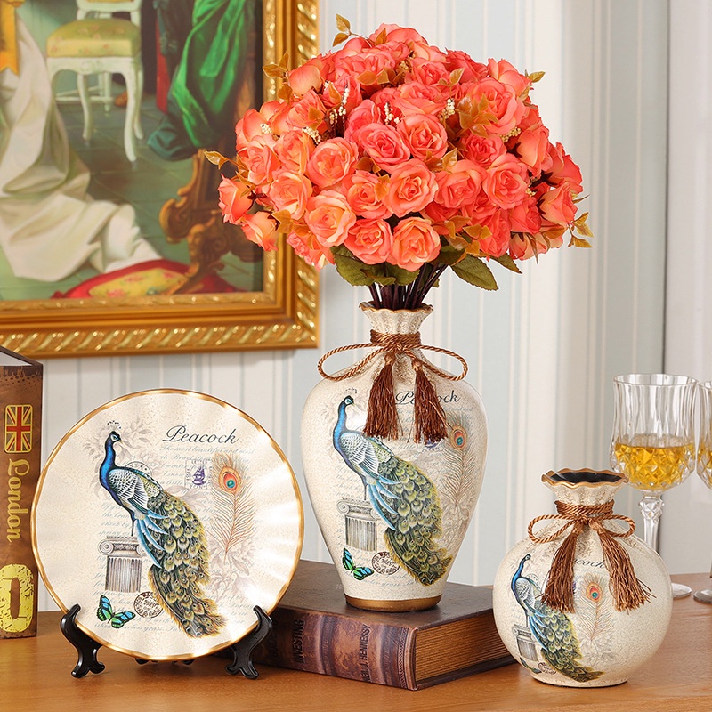Bộ 3 món bình gốm decor phòng phong cách bắc âu