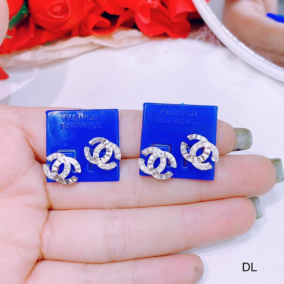 Khuyên tai cánh bướm hồ diệp cong 2 đầu, chuẩn bạc ý 925 ACJ50110 , Anchi jewelry