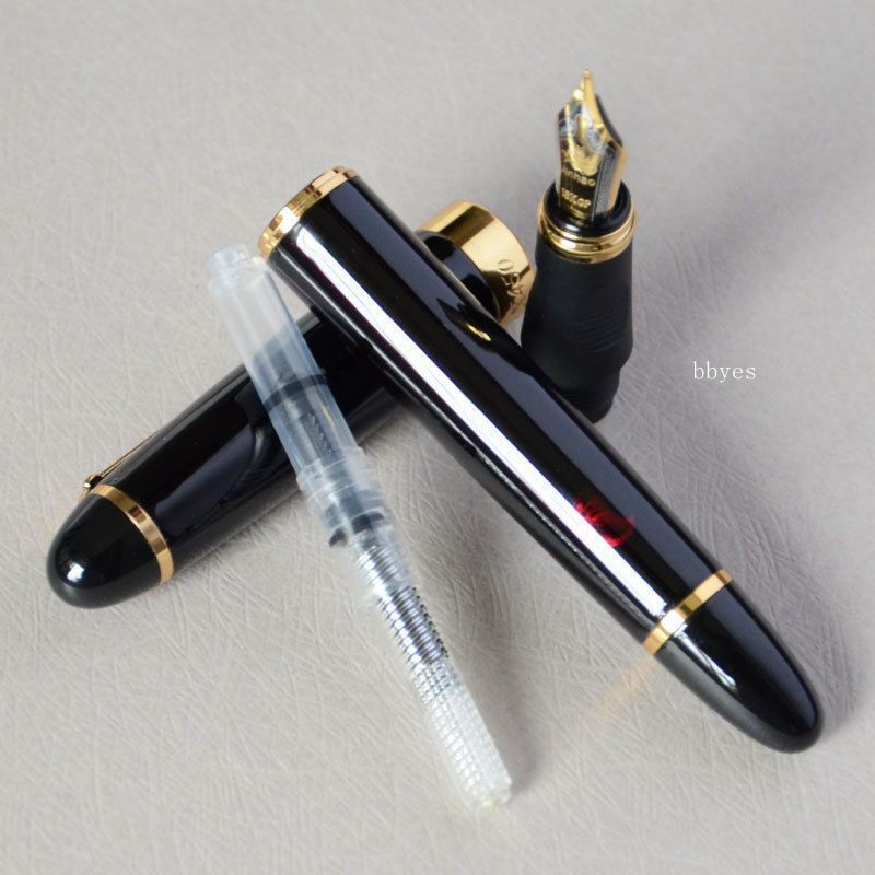 Bút máy Jinhao X450 màu đen ngòi 0.7mm mạ vàng tiện dụng